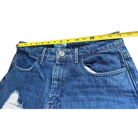 Show Me Your Mumu Brooklyn High Rise Distressed Jeans AnkleSplit Raw Hem Size 29 - Picture 8 of 12